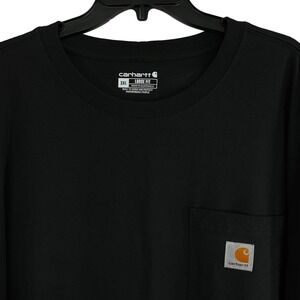 Carhartt‎ Men's 3XL Black Long Sleeve Pocket T-Shirt Loose Fit Heavyweight